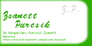 zsanett purcsik business card